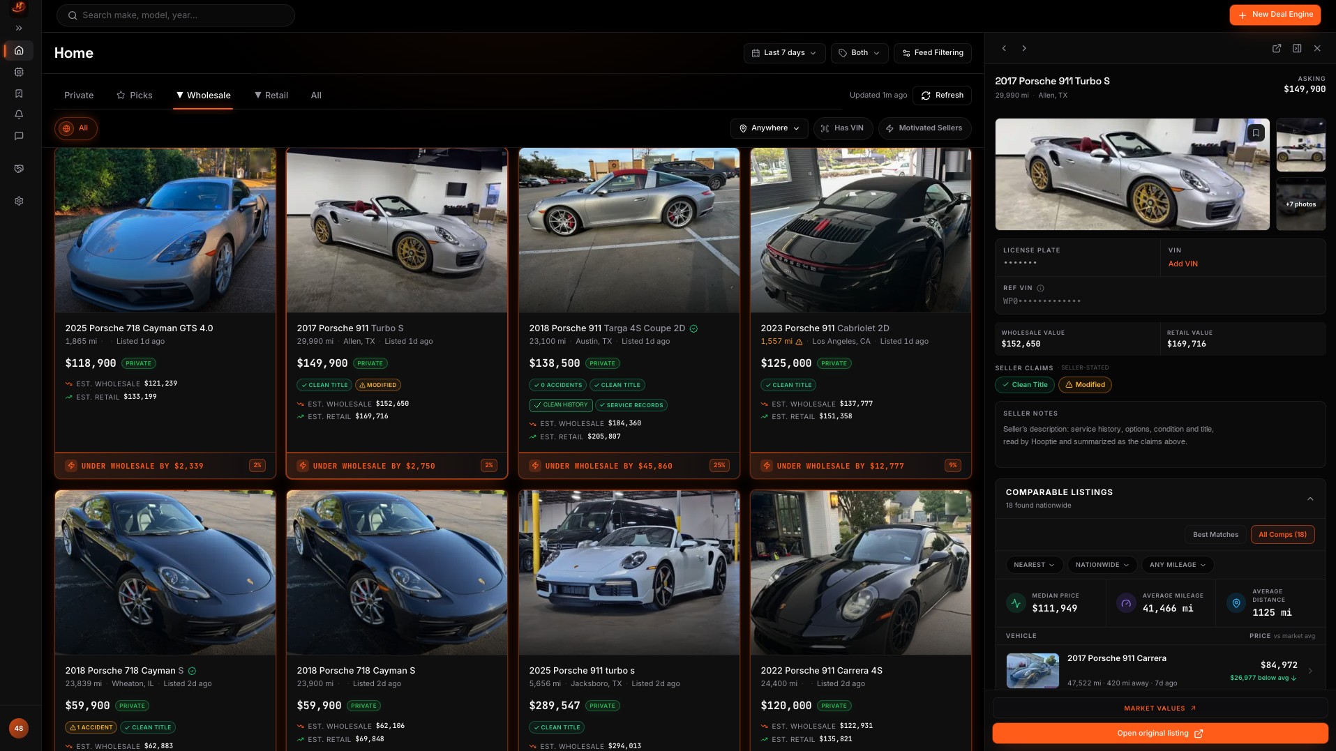 The Hooptie web app: private-party cars priced under wholesale